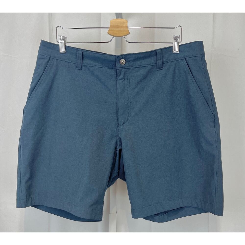 DULUTH TRADING Mens Overachino Standard Fit 9" Shorts 13403 Stretch Blue Size 38